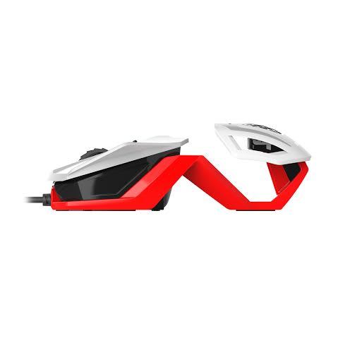 Mad Catz RAT 1 Gaming Mouse (White and Red) for PC Games image