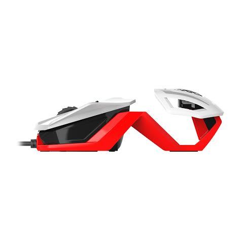 Mad Catz RAT 1 Gaming Mouse (White and Red) image