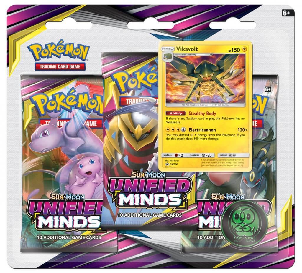 Pokemon TCG: Unified Minds Three Booster Blister - Vikavolt image