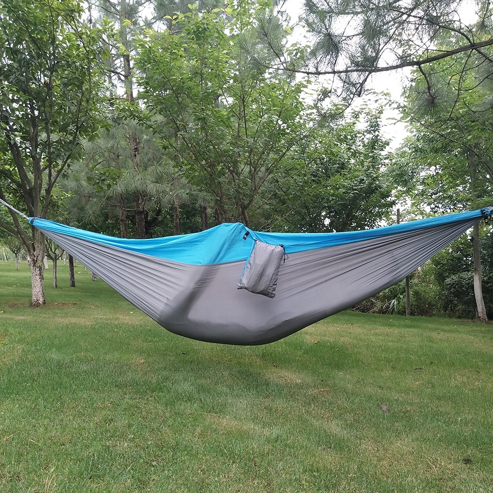 Buy Portable Camping Hammock (3m) Aquamarine/Grey at Mighty Ape Australia