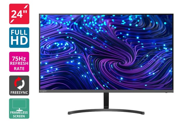 Kogan 24" Full HD 75Hz Frameless VRR Monitor (1920 x 1080) | at Mighty ...