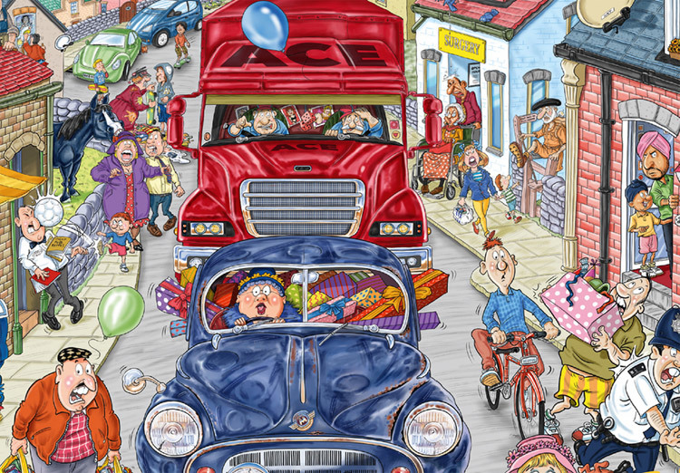 Wasgij: 1000 Piece Jigsaw - A Sunday Drive image