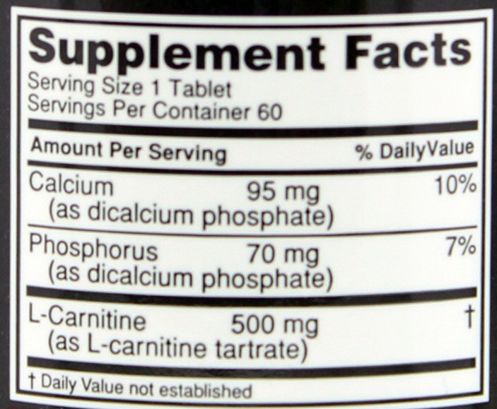 Optimum Nutrition L-Carnitine 500 (60 Tabs) image