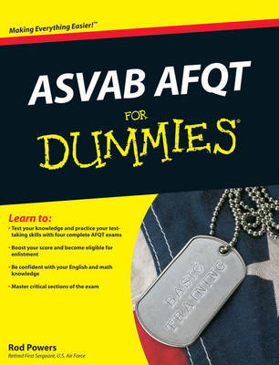 ASVAB AFQT For Dummies by Rod Powers image