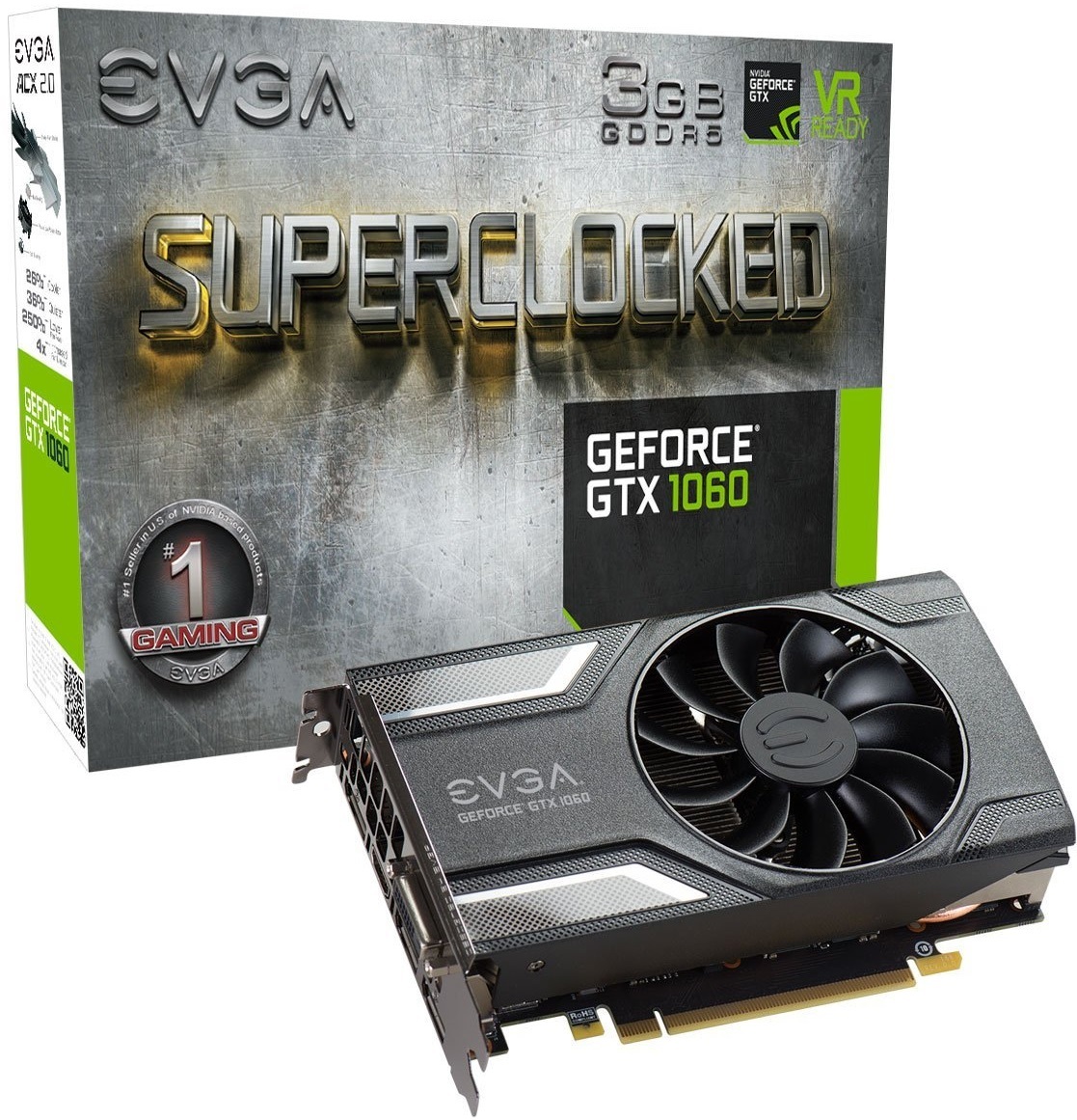 EVGA GeForce GTX 1060 3GB Graphics Card image