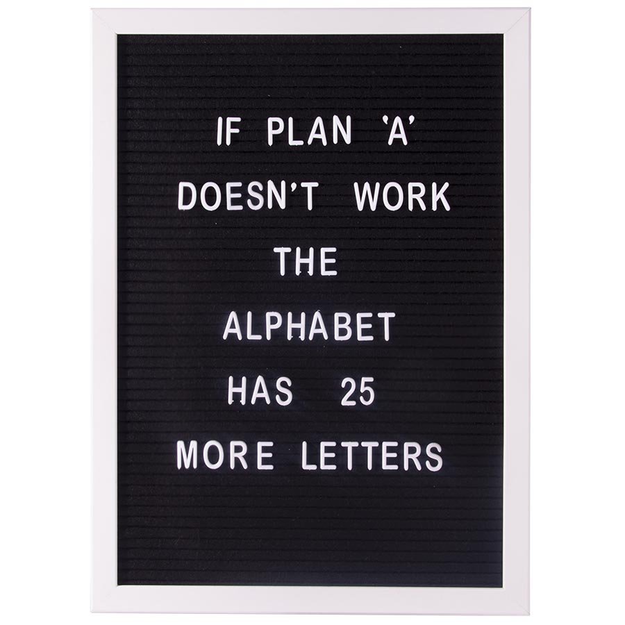 IS GIFT Letter Board - A3 Black/ White