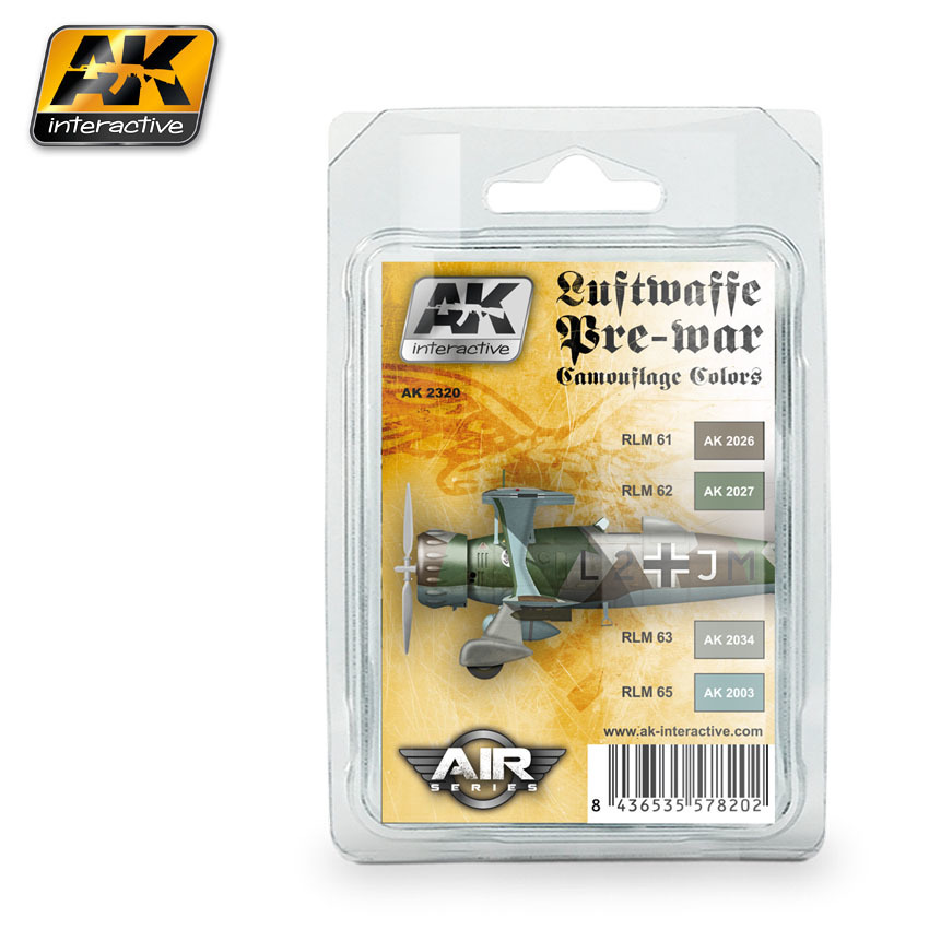 AK Luftwaffe Pre-war Camouflage Colours Paint Set