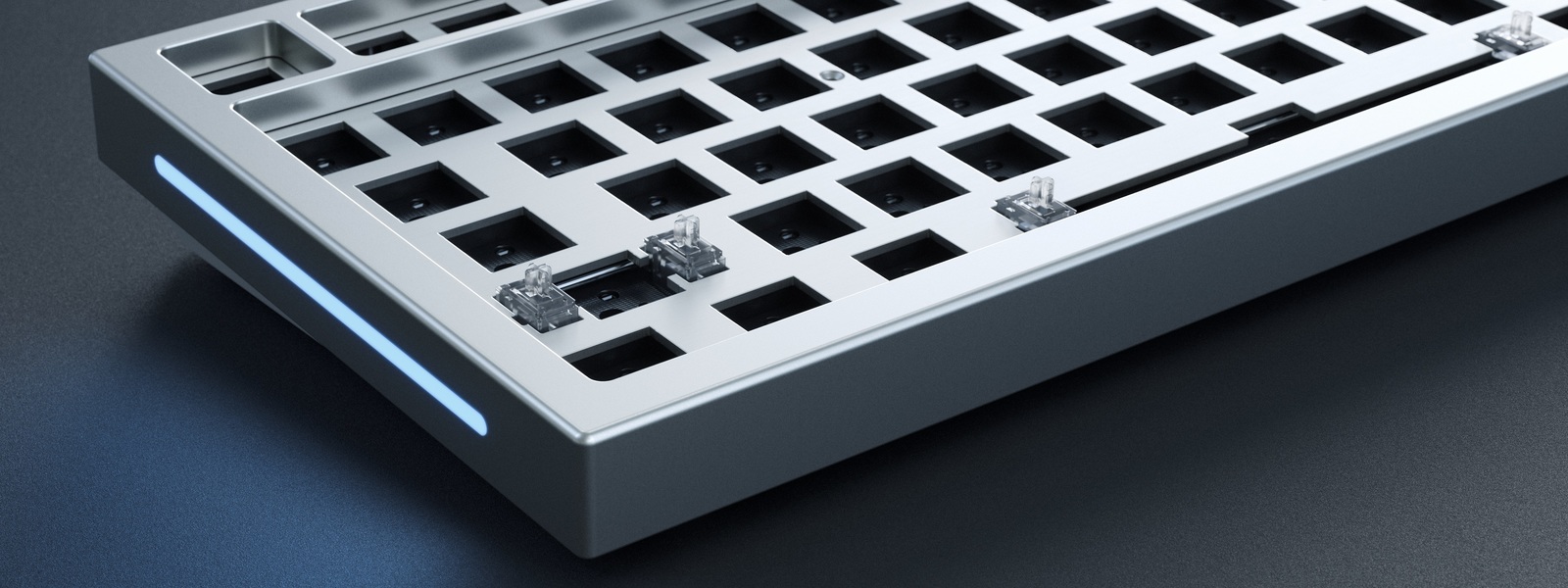 Glorious PC Gaming GMMK PRO Mechanical Keyboard (Modular) - White Ice for PC image
