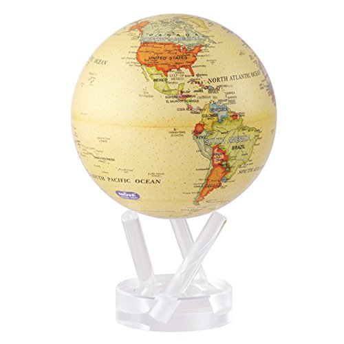 MOVA Self Rotating Globe Antique Beige - 11.5cm