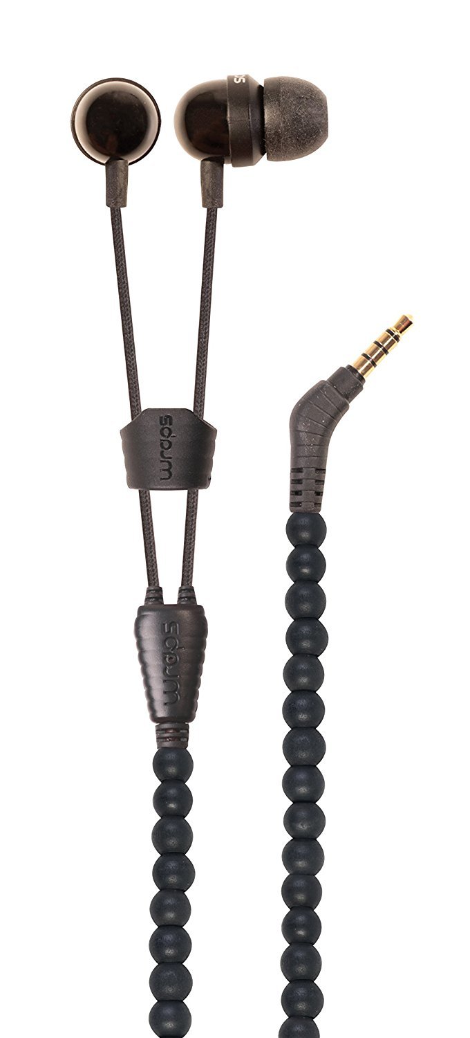 Wraps Wristband Headphones Natural Ebony Beads at Mighty Ape NZ