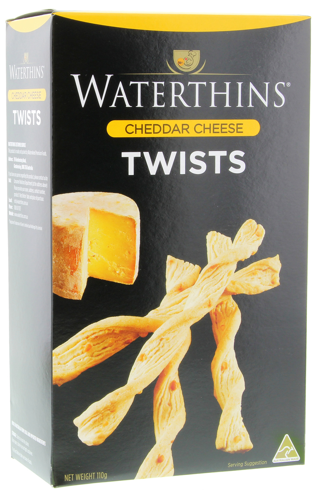 Waterthins Classic Cheddar Twists (110g) image