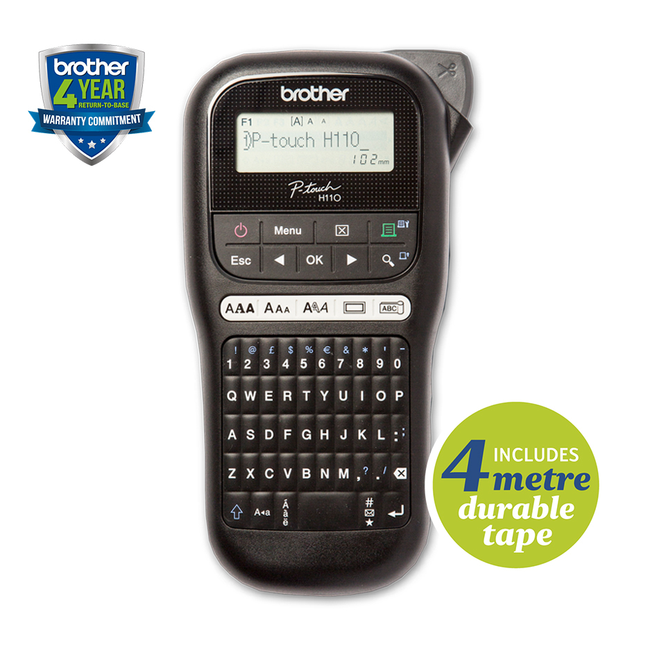 Brother PT-H110 Portable Label Maker (Black)