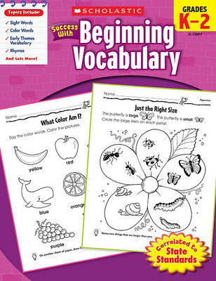 Scholastic Success with Beginning Vocabulary, Grade K-2 by Danette Randolph image