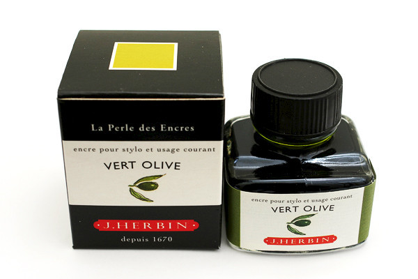 J Herbin: Fountain Pen Ink - Vert Olive (30ml) image