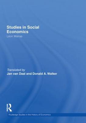 Studies in Social Economics by Leon Walras image