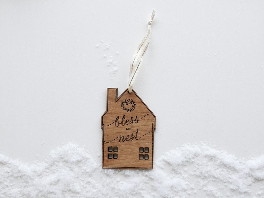 Cardtorial Christmas Ornament - Bless This Nest