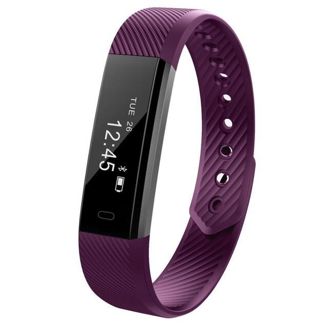 Smart Fitness Tracker Bands w/ Heart Rate Monitor - Purple image