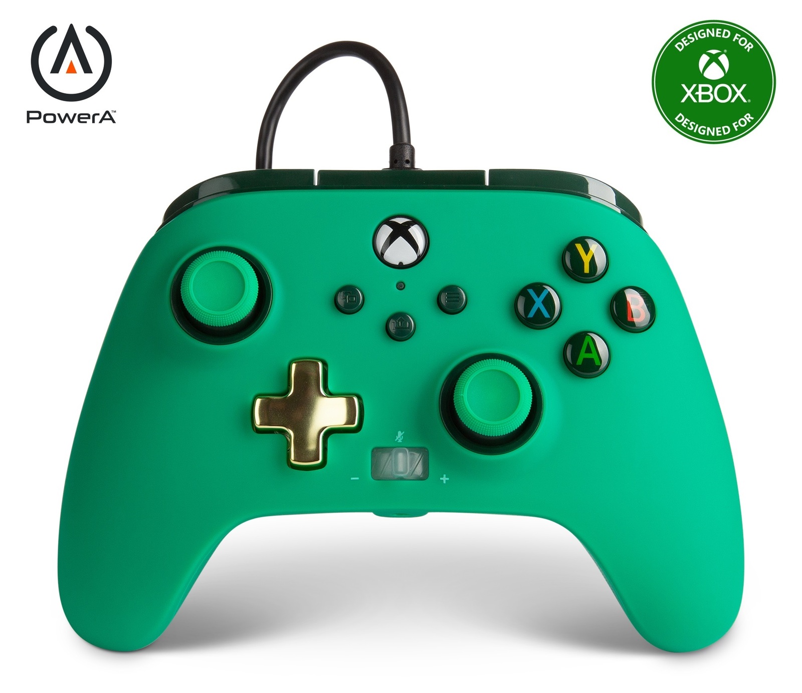 Xbox Enhanced Wired Controller - Bold Green on Xbox Series X, Xbox One