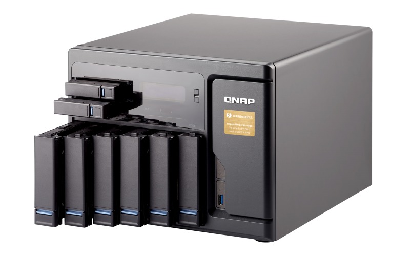 QNAP TVS-882T-I5-16G NAS,6+2+2XM.2 SLOT(DISKLESS),16GB,I5-6500,T-BOLT,GbE(4), 10GbE,TWR,2Y image