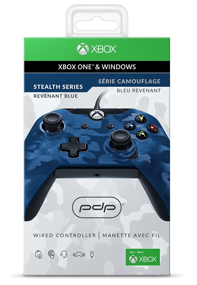 PDP Wired Controller for Xbox One Camo Blue Xbox One Buy Now at