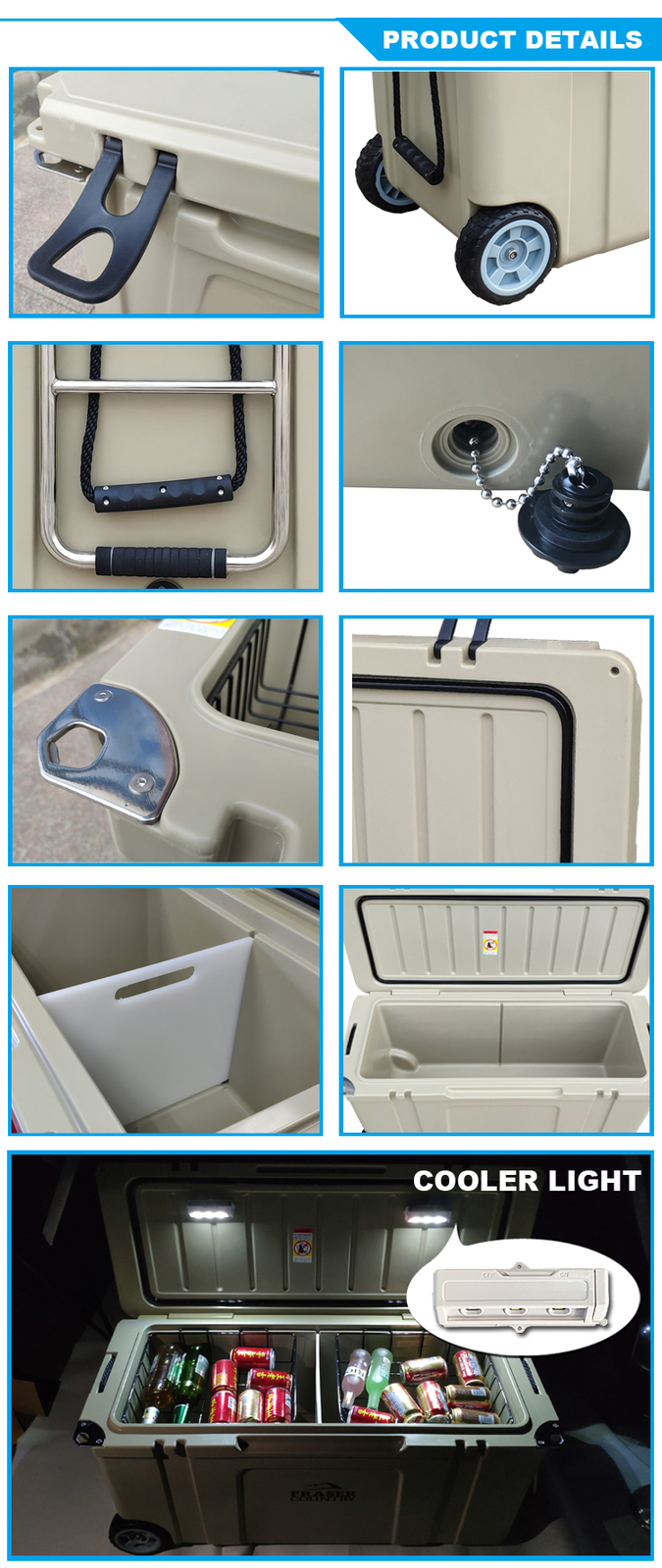 Buy Fraser Country Heavy Duty Ice Box Chilly Bin with Wheels 120L at