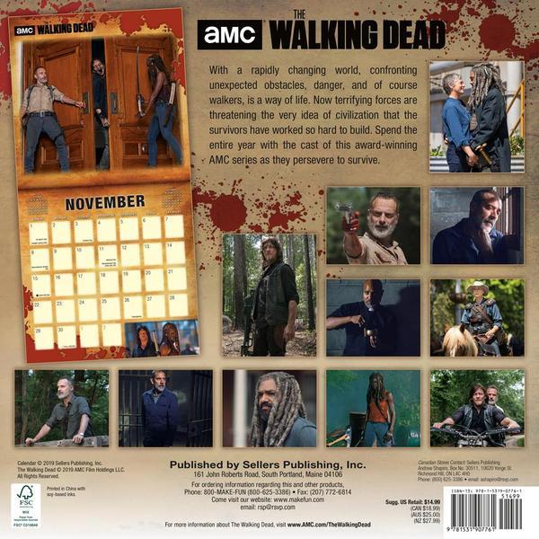 The Walking Dead AMC 2020 Square Wall Calendar image