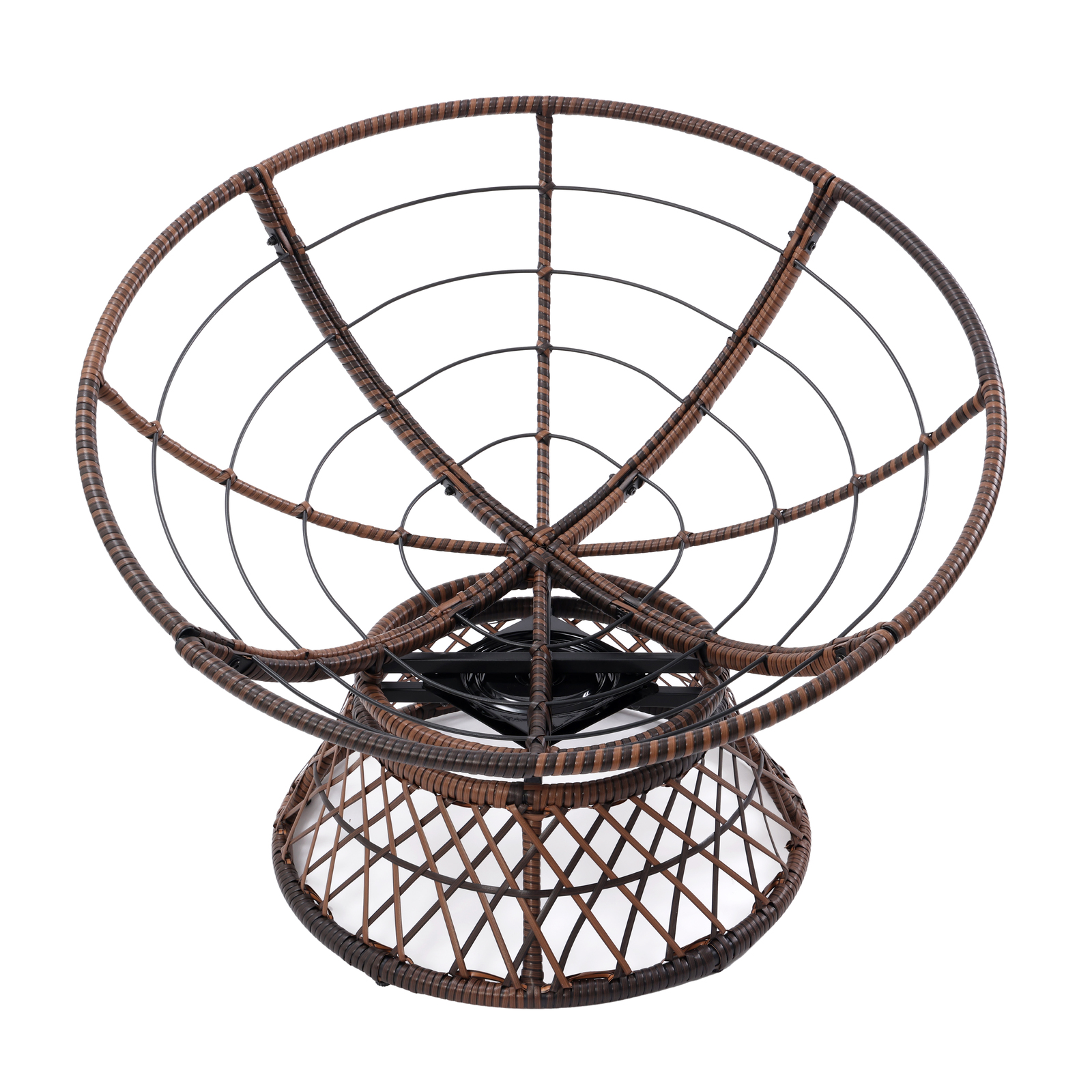 Buy ShangriLa Papasan Swivel Wicker Chair (Grey) at Mighty Ape NZ