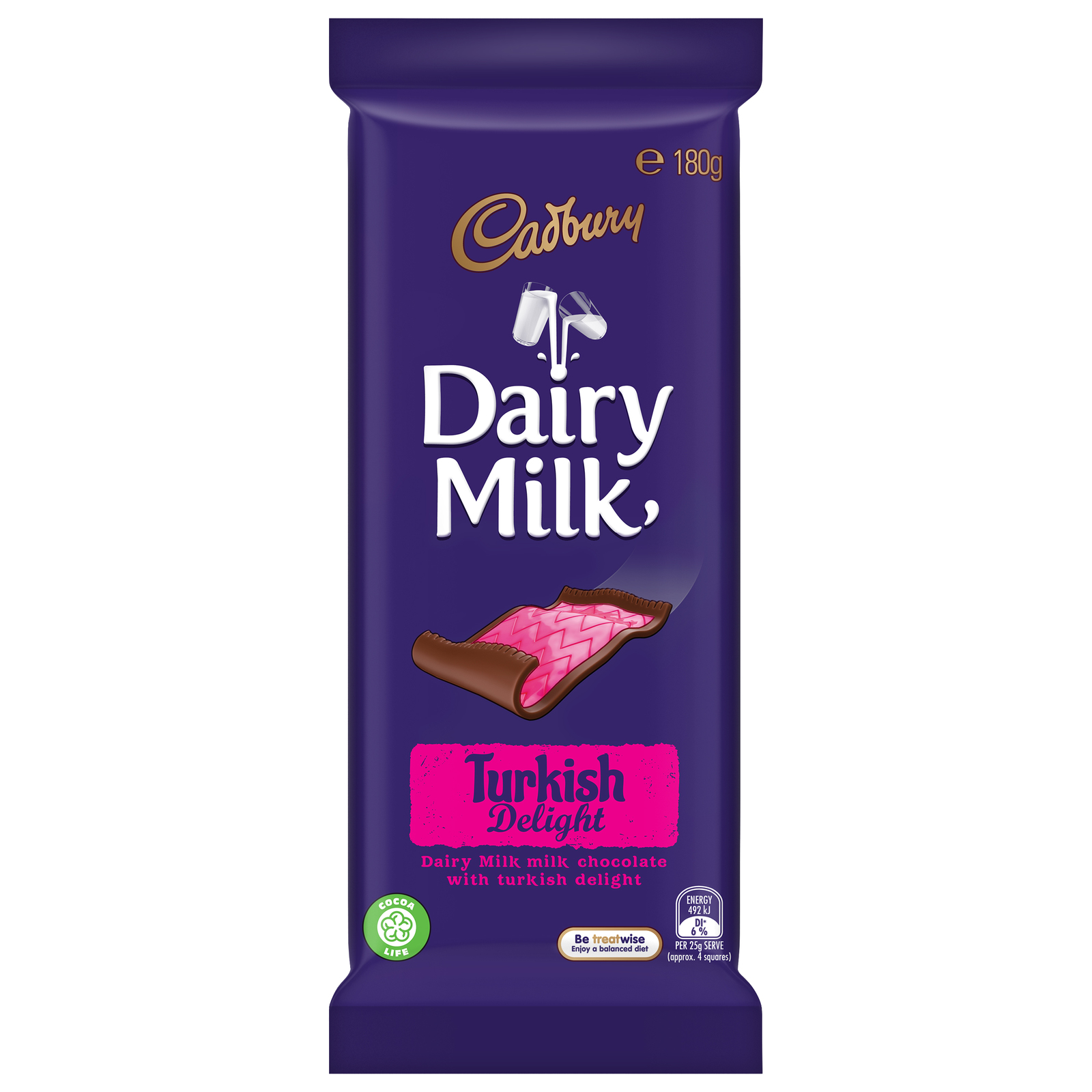 Cadbury Dairy Milk Turkish Delight (180g) at Mighty Ape NZ