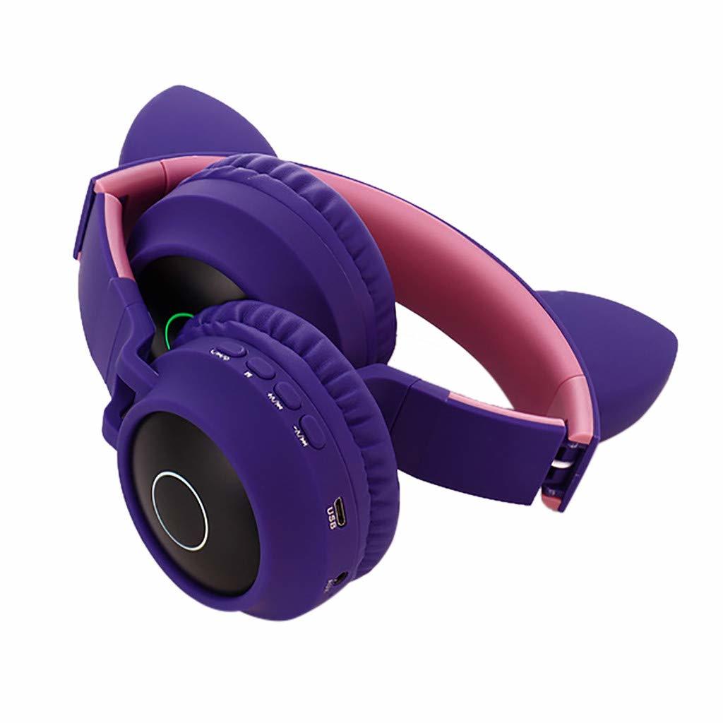 Cat Ears Bluetooth Wireless Headset Purple at Mighty Ape NZ