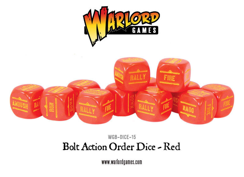 Bolt Action Orders Dice Red (12)