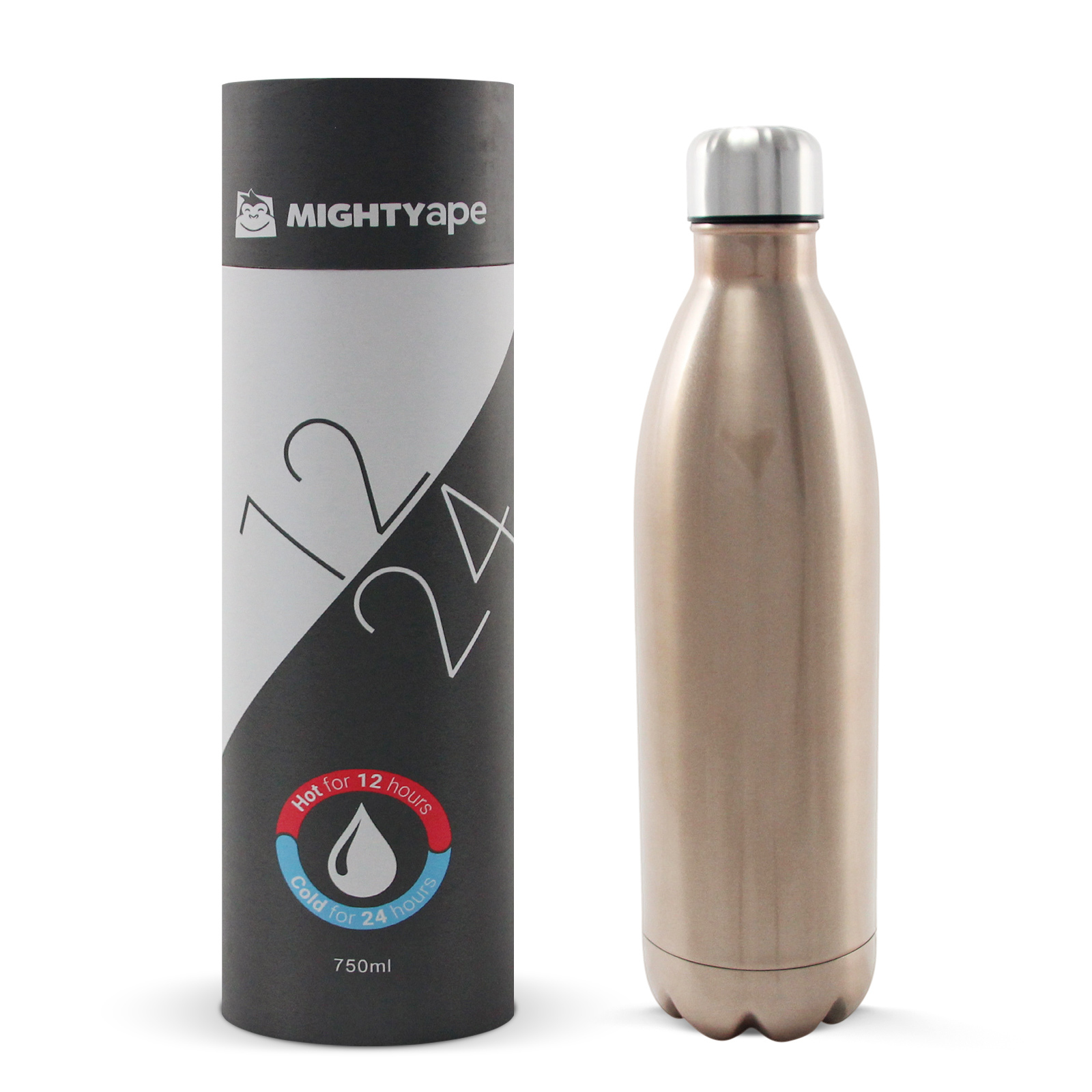 Insulated Stainless Steel Bottle 750ml Gloss Golden image