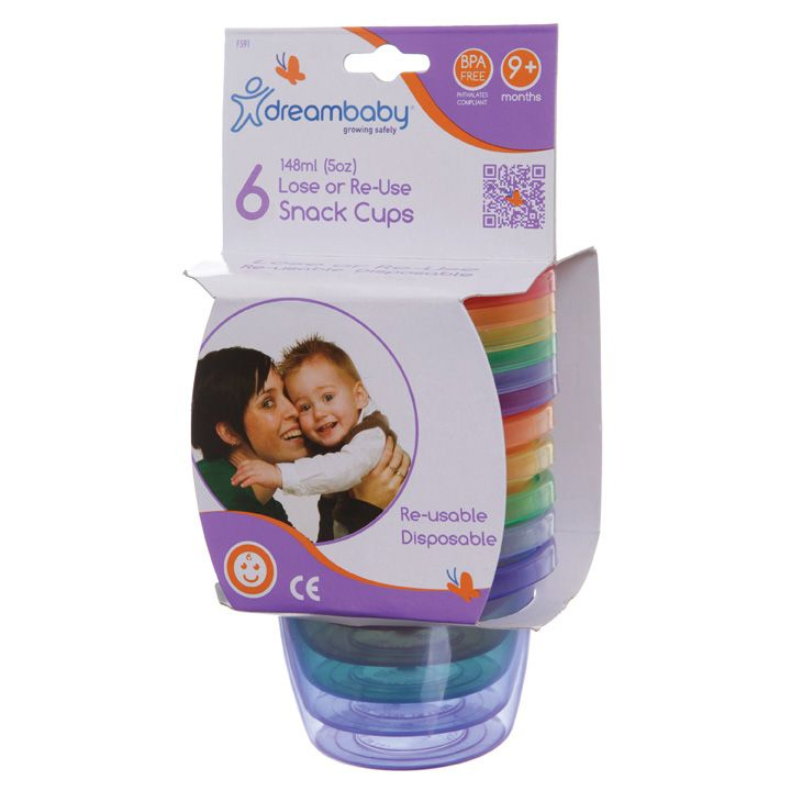 Dreambaby Disposable/Reusable Snack Cups (6pk) image