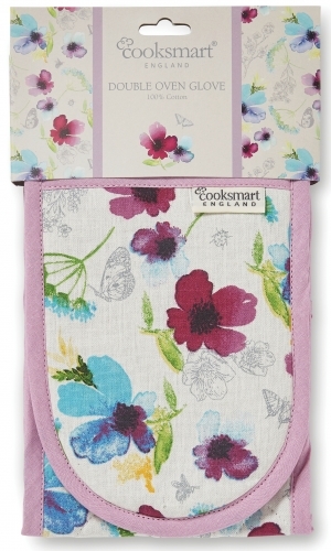 Cooksmart: Chatsworth Floral Double Oven Gloves image