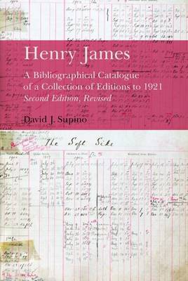 Henry James on Hardback by David J. Supino