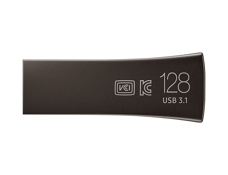 Samsung 128GB Bar Plus USB 3.1 Flash Drive - 128 GB - USB 3.1 - Titan Grey image