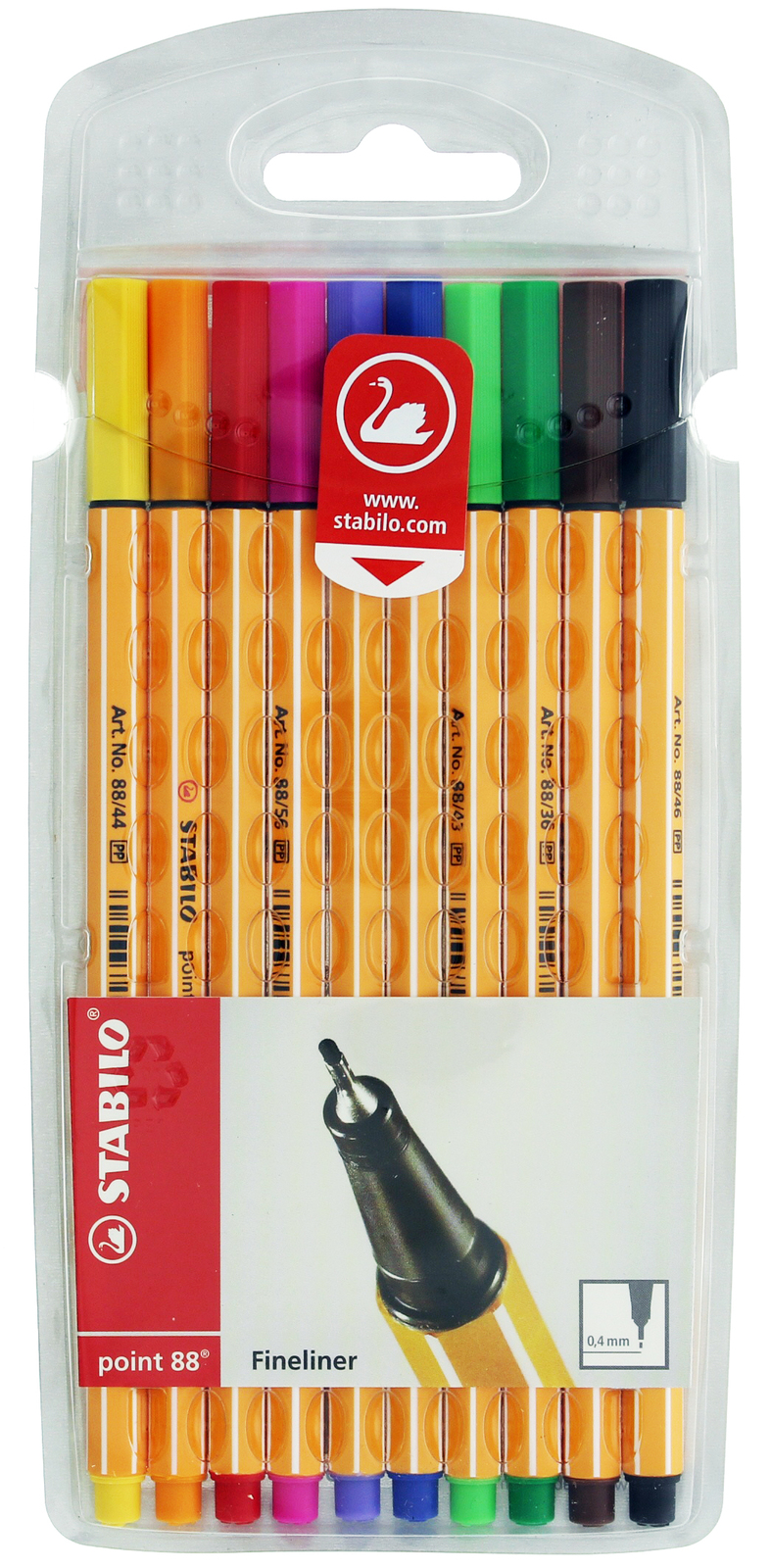 Stabilo 88 Fine Liner Pens (10 Pk)