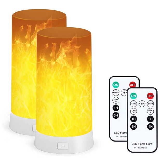 Rechargeable Led Flame Light Portable Bar Table Lamp 2 Pack at Mighty Ape NZ