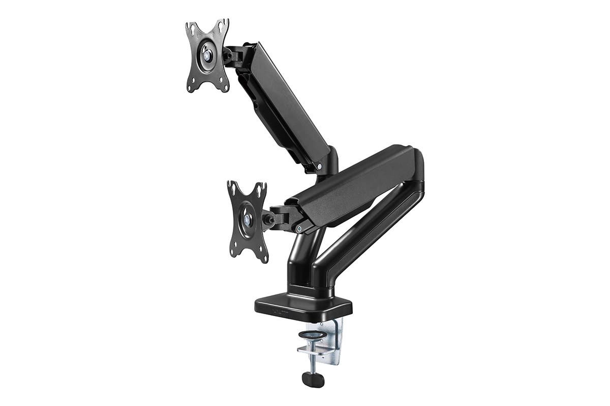 Kogan Full Motion Gas Spring Dual Monitor Mount (Ostia Series Black