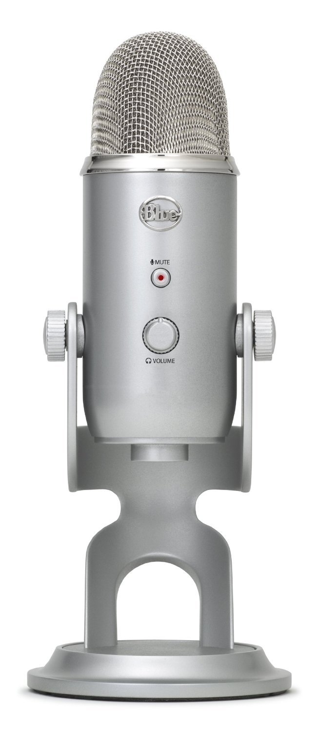 Blue Microphones Yeti Multi-Pattern USB Microphone (Silver) on PC