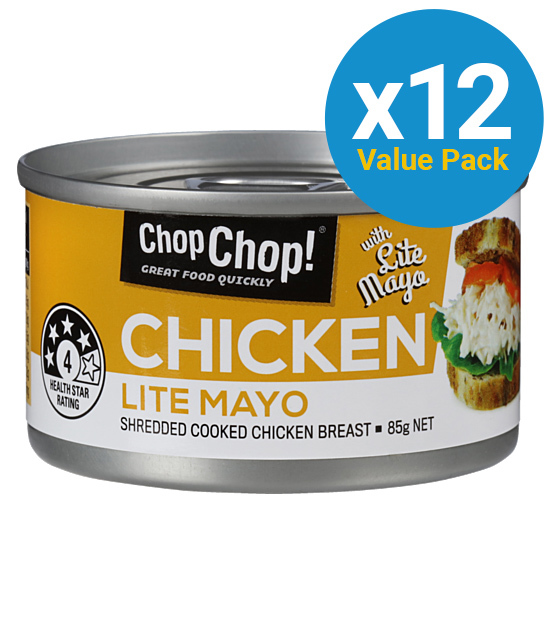 Chop Chop: Shredded Chicken with Lite Mayo 85g (12 Pack) image