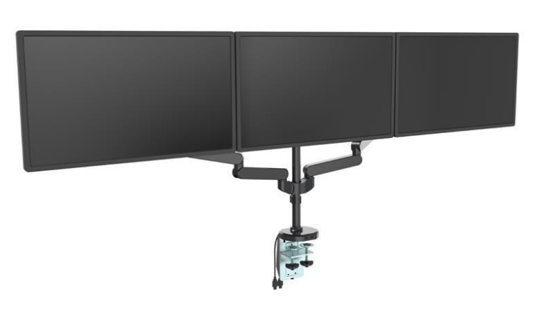 Loctek: DLB530T Three Monitor Gas Arm Desk Mount (10"-30") image