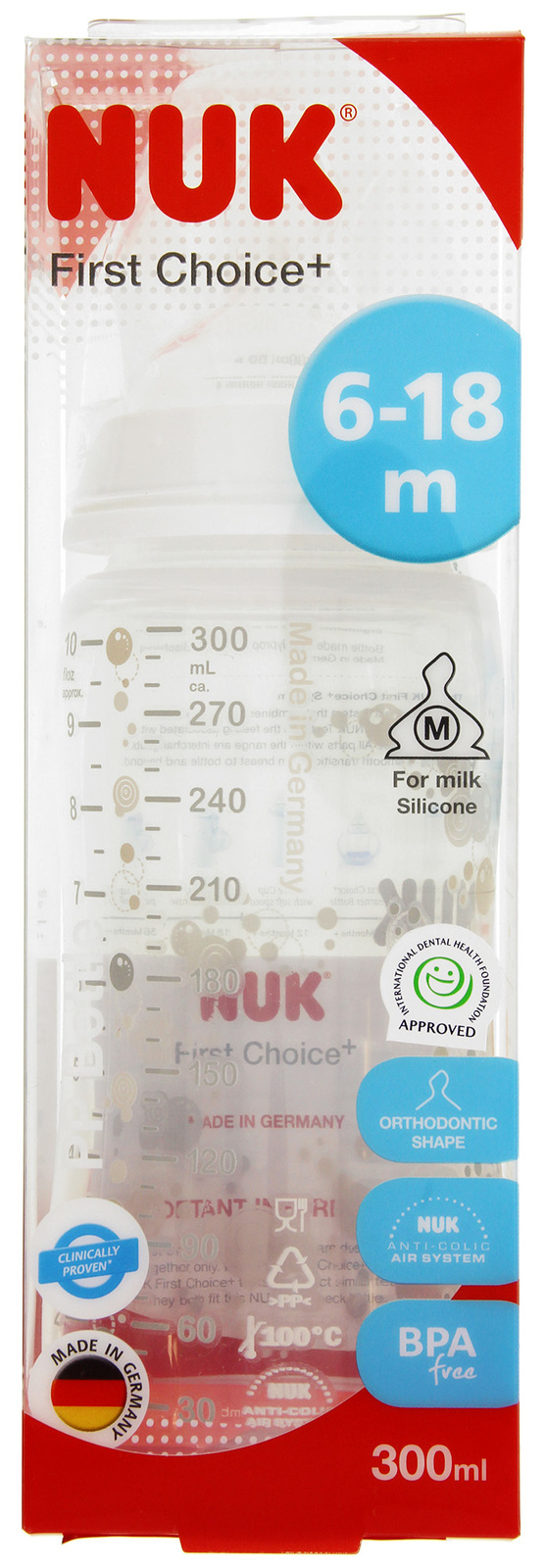 NUK: First Choice - Polypropylene Bottle (300ml) - White