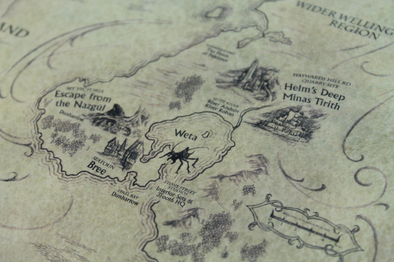 Lord of the Rings: New Zealand Map of Middle-Earth - by Weta image