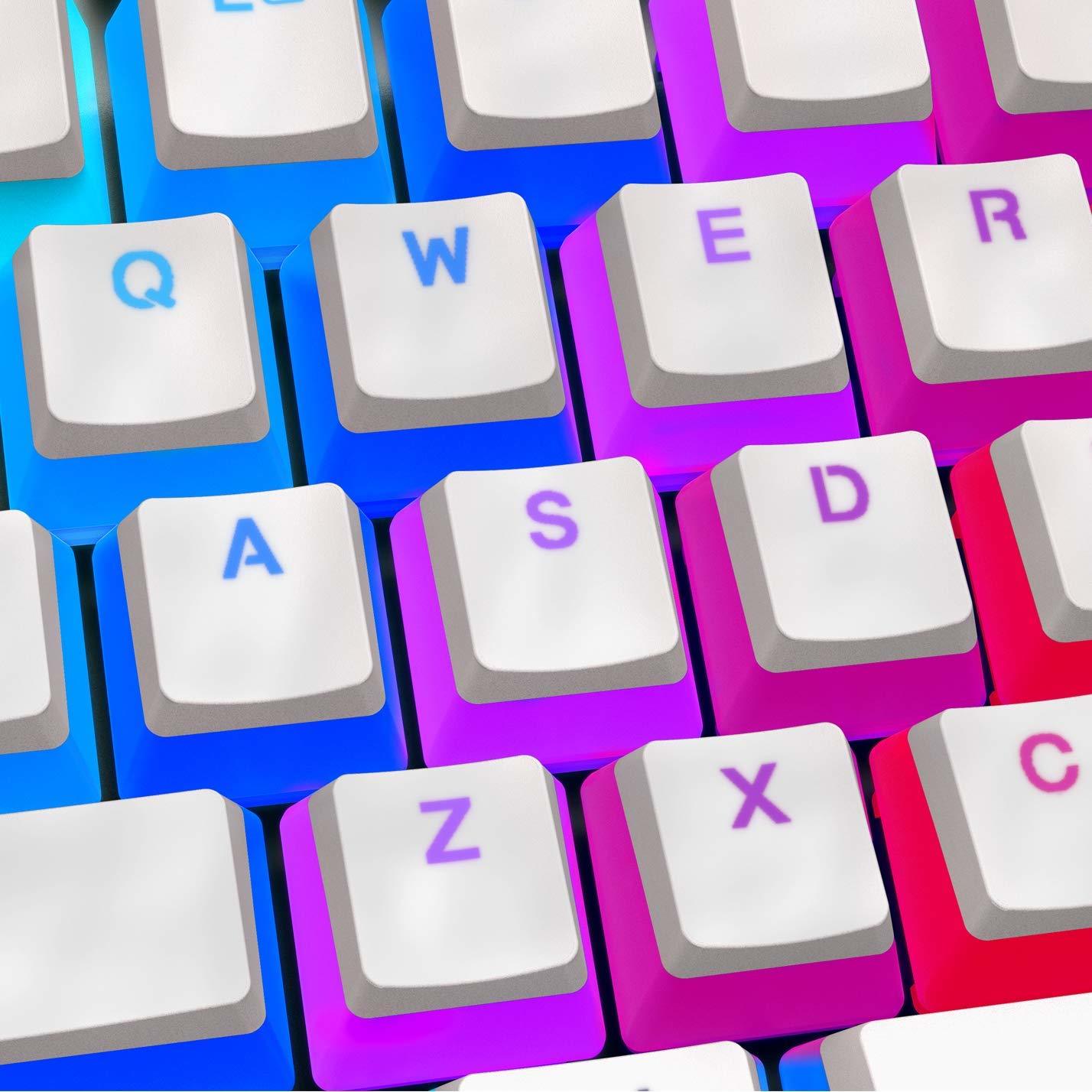 HyperX Double Shot PBT Keycaps (White) for PC image