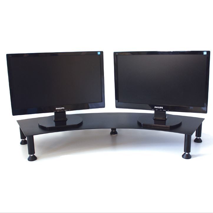 Fluteline Dual Monitor Stand Metal - Black image