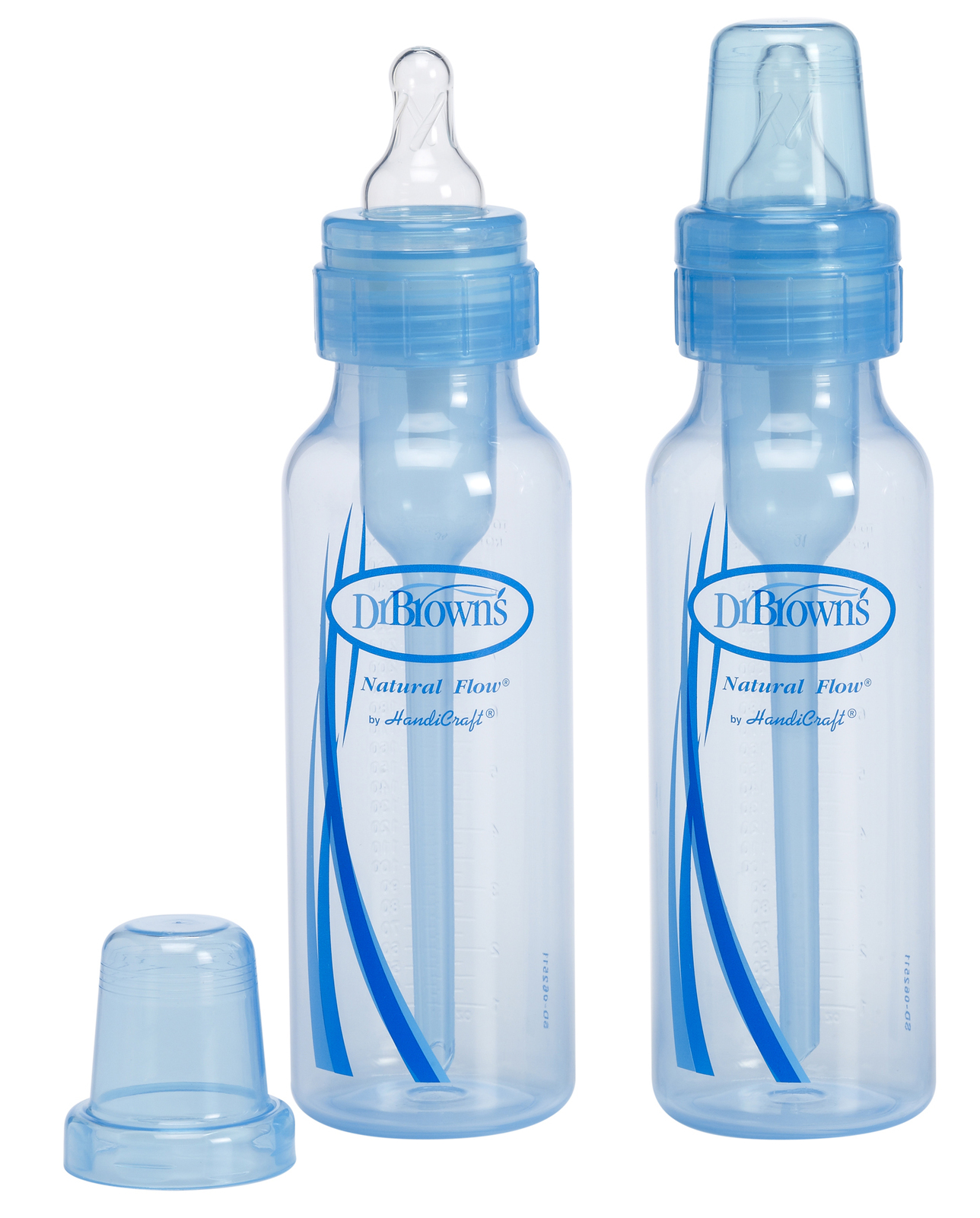 Dr Brown's 250ml Feeding Bottle with Level 1 Teat - 2 Pack