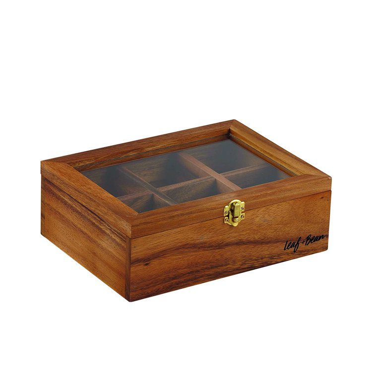 Leaf & Bean: Acacia Wood Tea Box (25x18.5x9cm) image