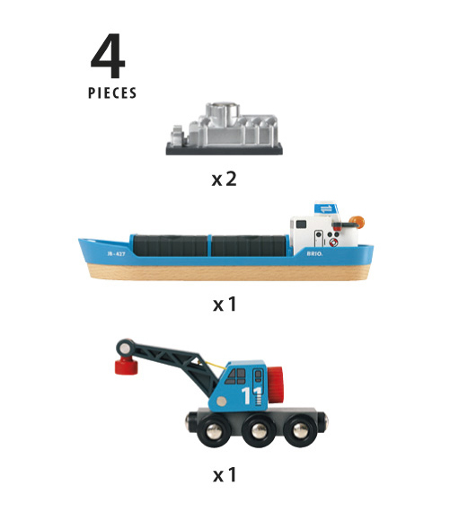 Brio: Railway - Freight Ship & Crane