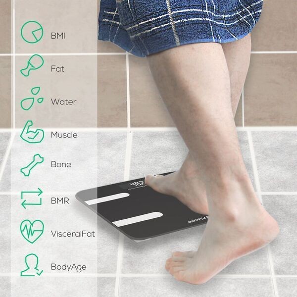 mbeat "actiVIVA" Bluetooth BMI and Body Fat Smart Scale with Smartphone APP image