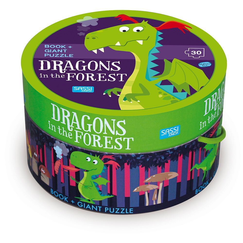 Sassi: Book & Giant Puzzle - Dragon in the Forest by Neil Mathew image